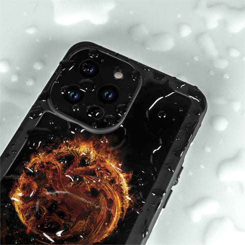 HBO House of the Dragon Flaming Tararyen Sigil iPhone 15 Pro Waterproof Case